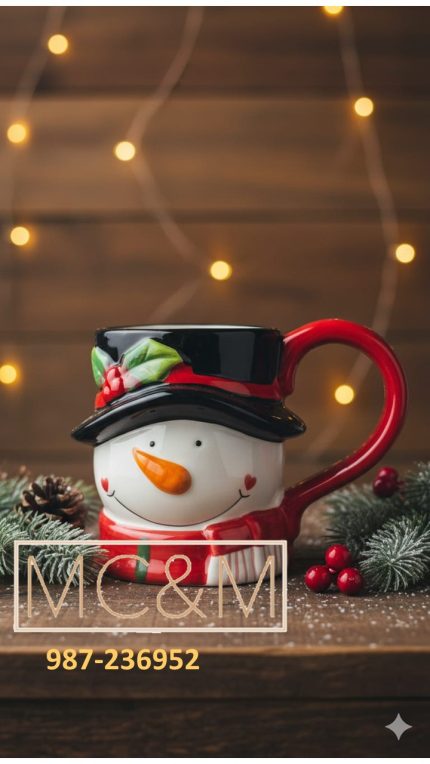 Taza de muñeco de nieve